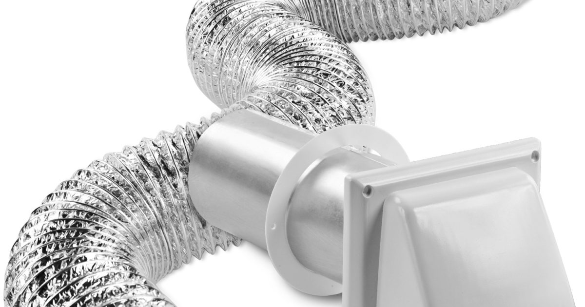 Imperial Aluminum Foil Dryer Vent Kit with Preferred Hood & Guard